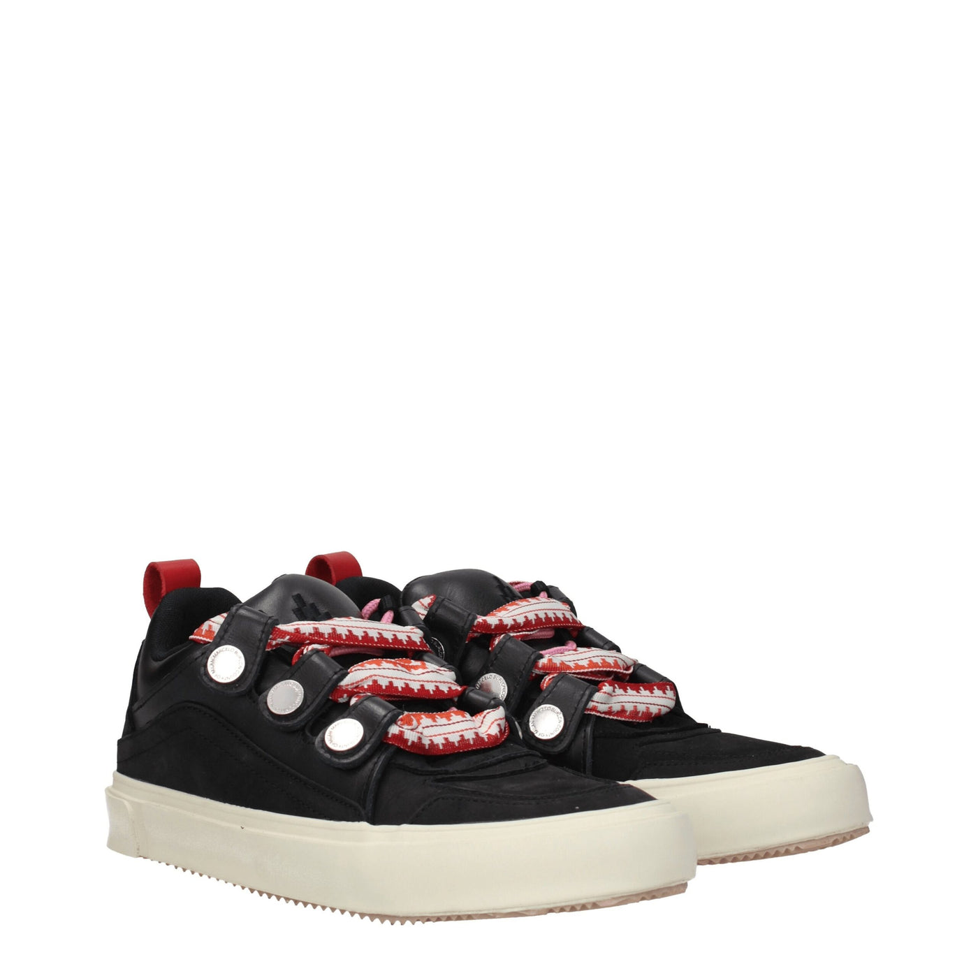 Marcelo Burlon Zwarte Leren Lage Schoenen