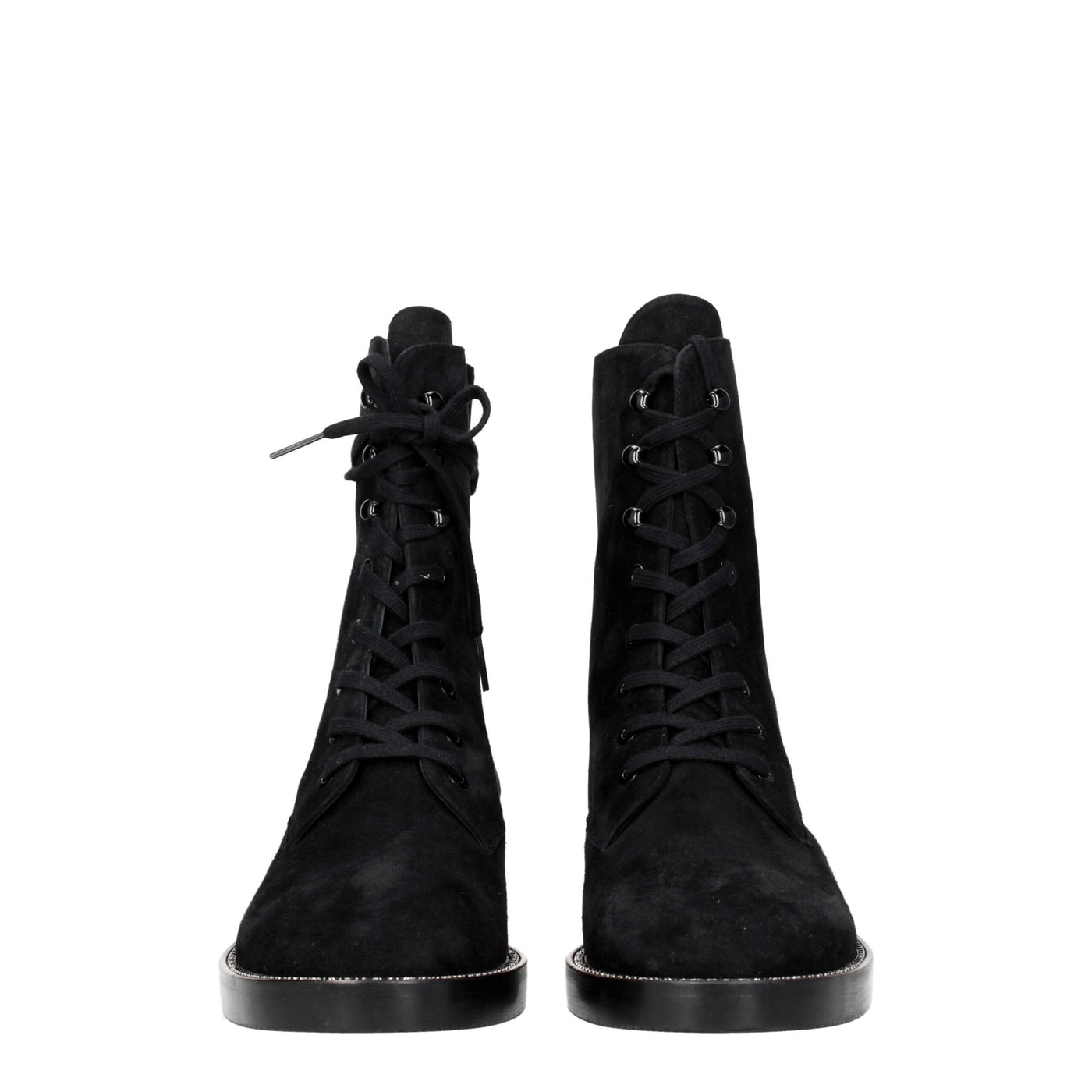 Stuart Weitzman zwarte leren enkellaarsjes