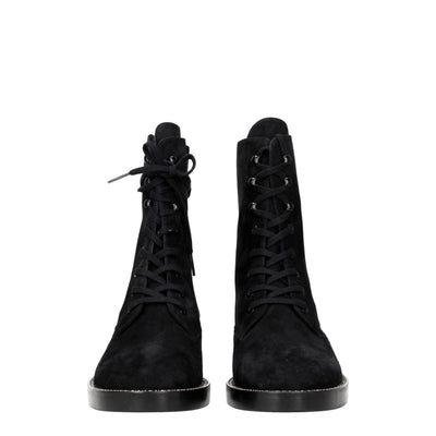 Stuart Weitzman zwarte leren enkellaarsjes