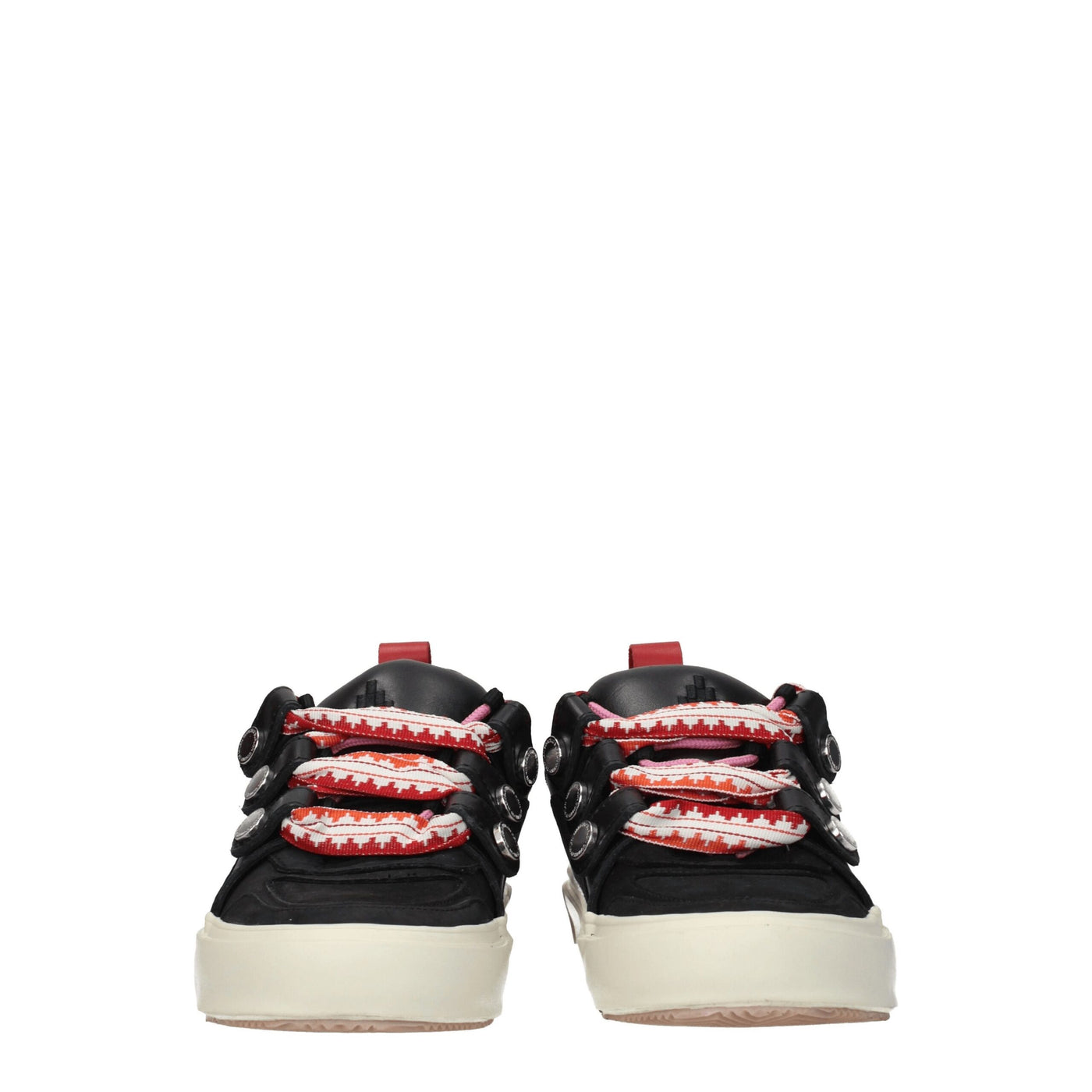 Marcelo Burlon Zwarte Leren Lage Schoenen