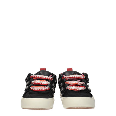Marcelo Burlon Zwarte Leren Lage Schoenen