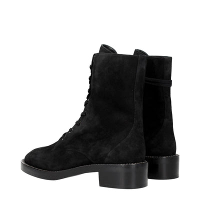 Stuart Weitzman zwarte leren enkellaarsjes