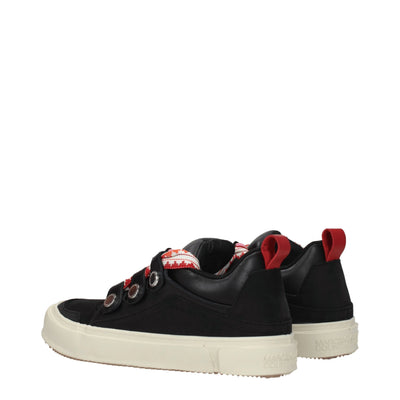 Marcelo Burlon Zwarte Leren Lage Schoenen