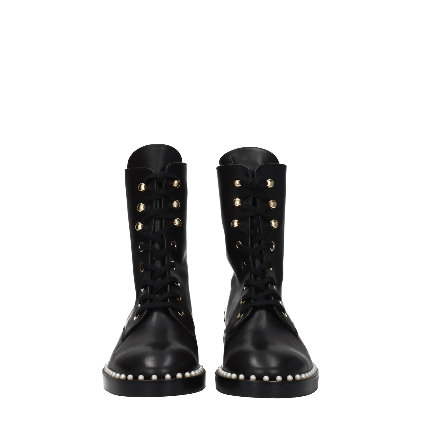 Stuart Weitzman zwarte leren enkellaarsjes