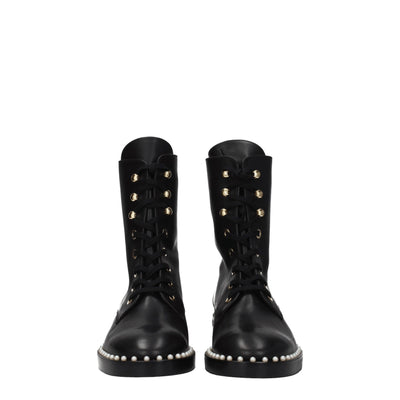 Stuart Weitzman zwarte leren enkellaarsjes