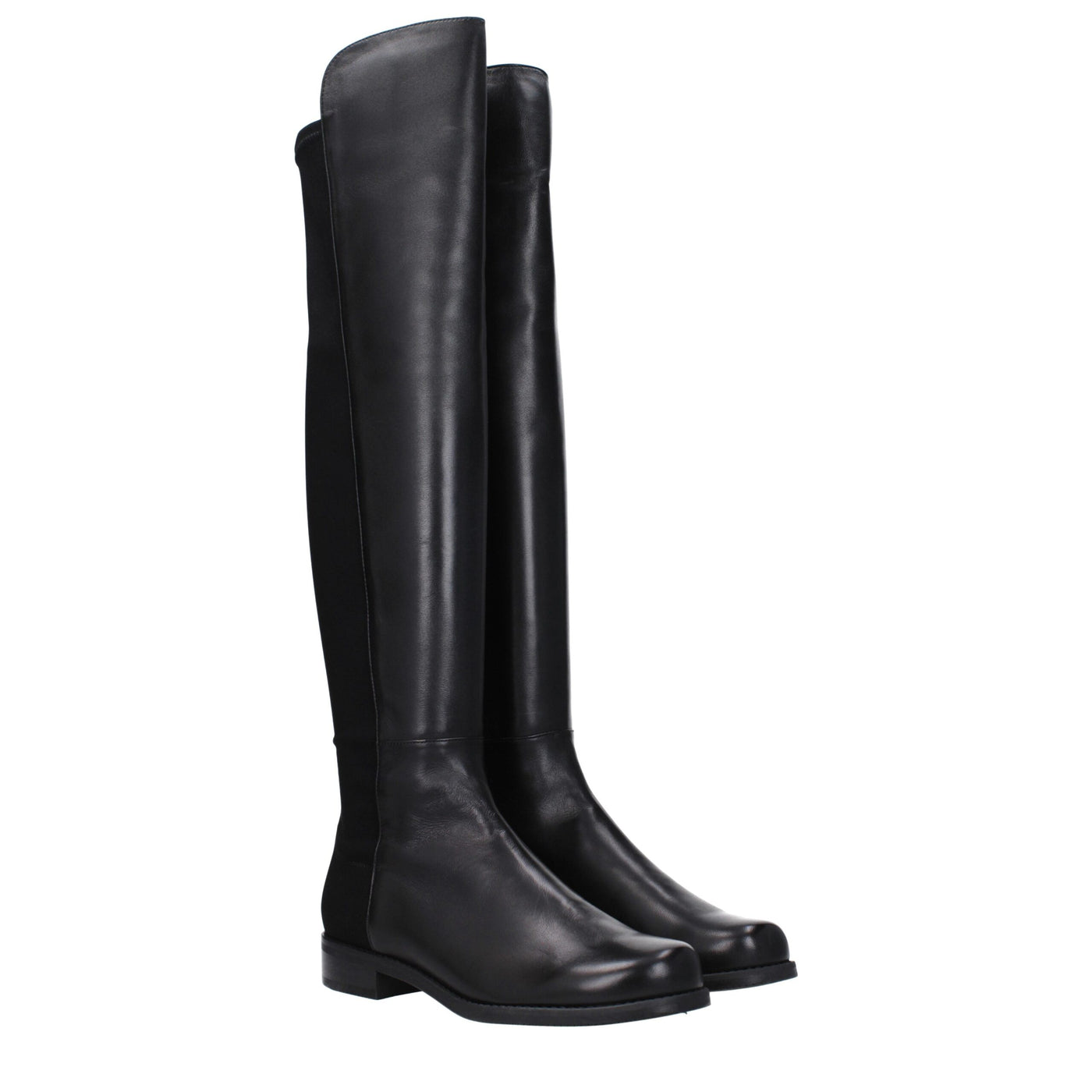 Stuart Weitzman Zwart Leren Overknee