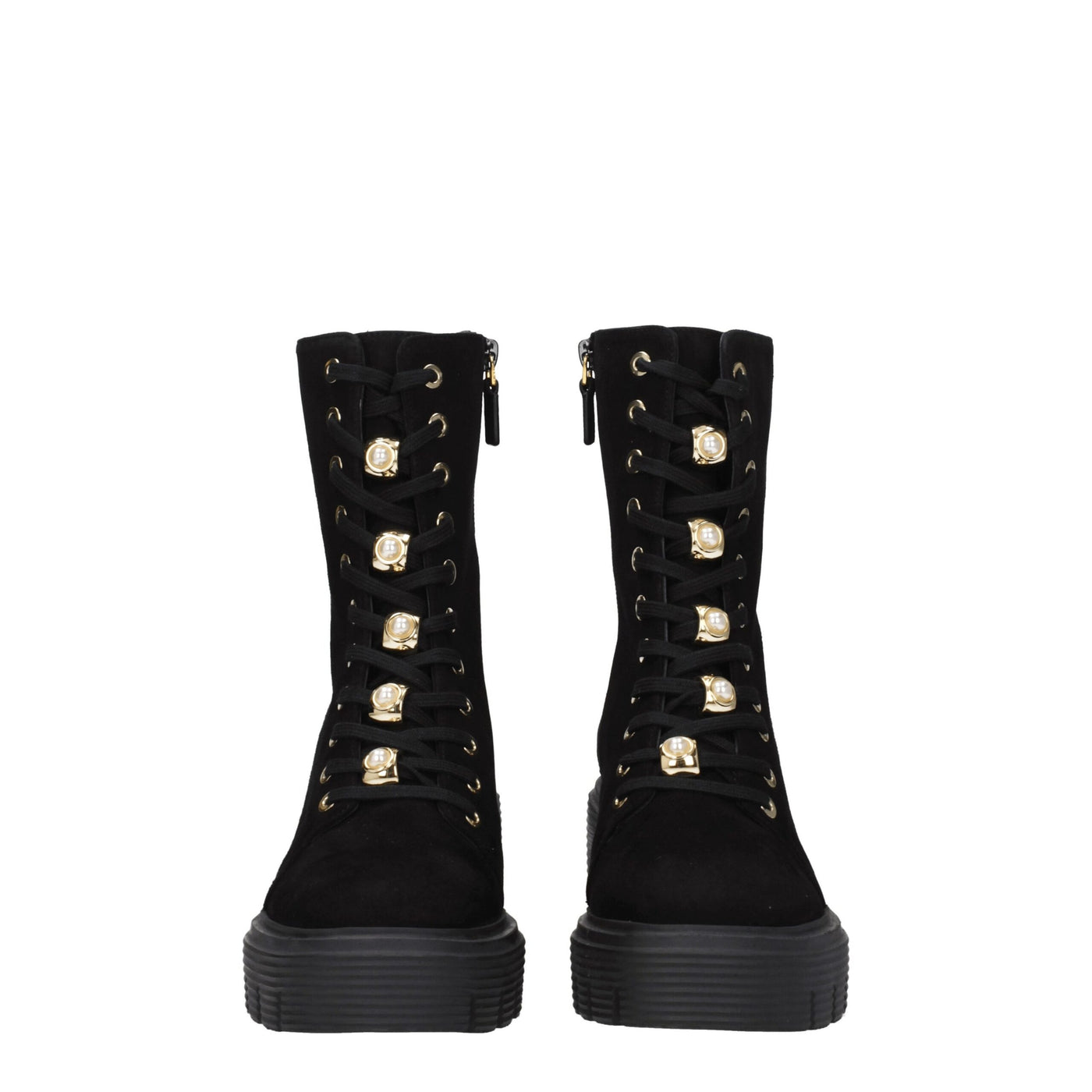 Stuart Weitzman zwarte leren enkellaarsjes