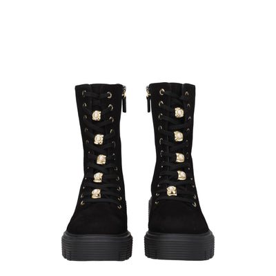 Stuart Weitzman zwarte leren enkellaarsjes
