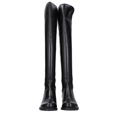 Stuart Weitzman Zwart Leren Overknee