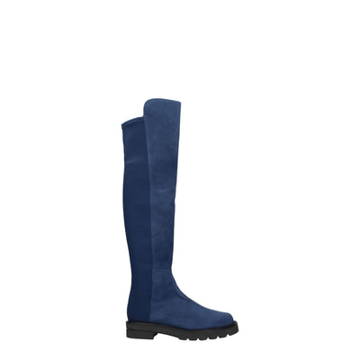 Stuart Weitzman Blauw Leren Overknee