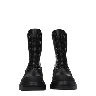 Stuart Weitzman zwarte leren enkellaarsjes