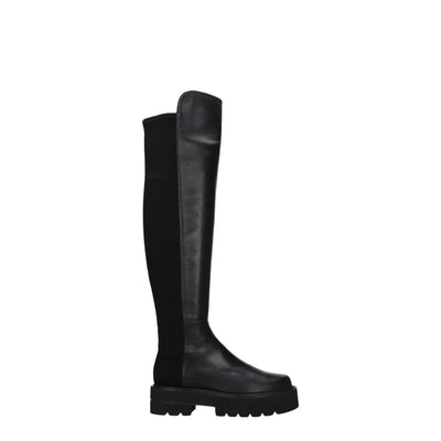 Stuart Weitzman Zwart Leren Overknee