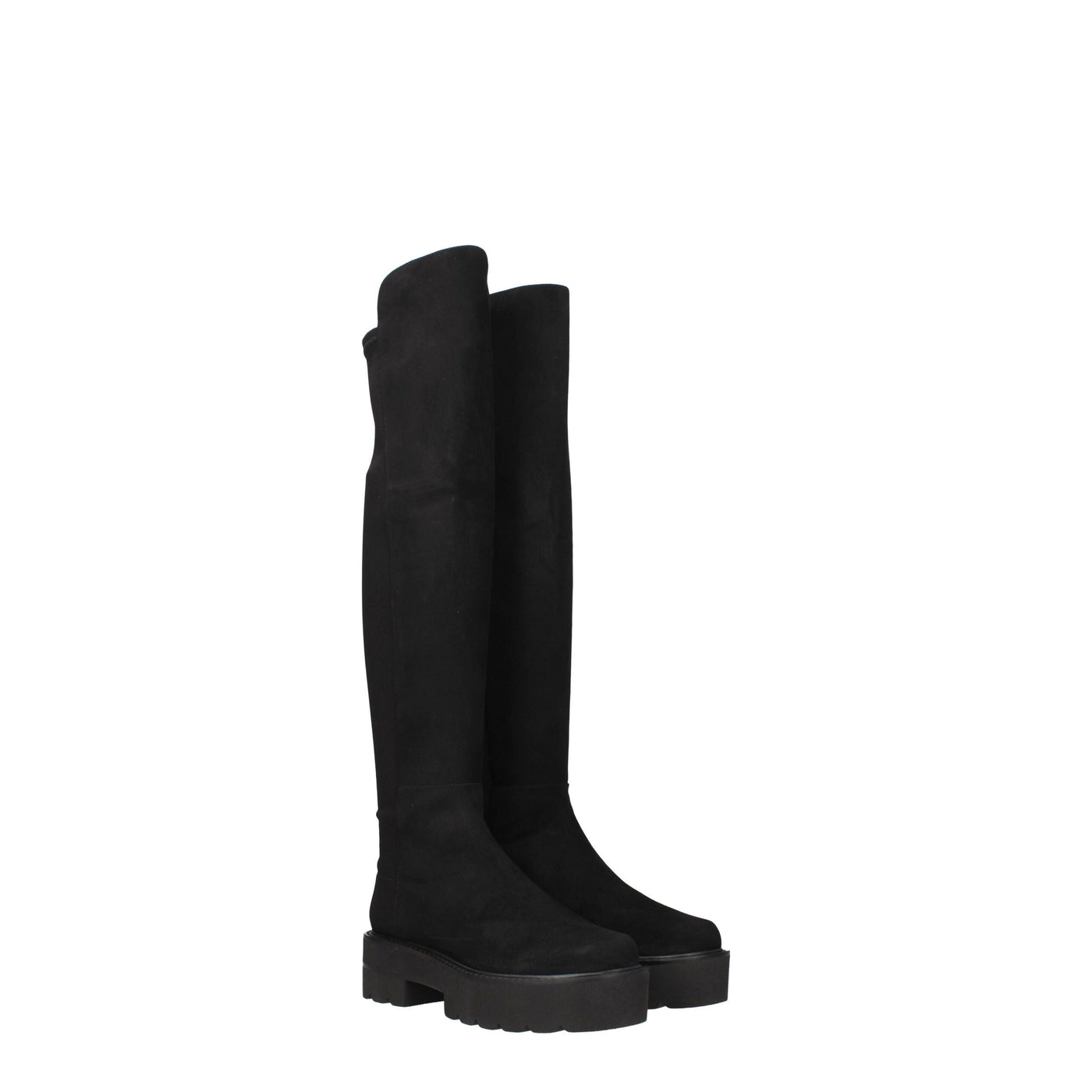 Stuart Weitzman Zwart Leren Overknee