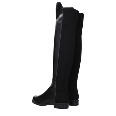 Stuart Weitzman Zwart Leren Overknee