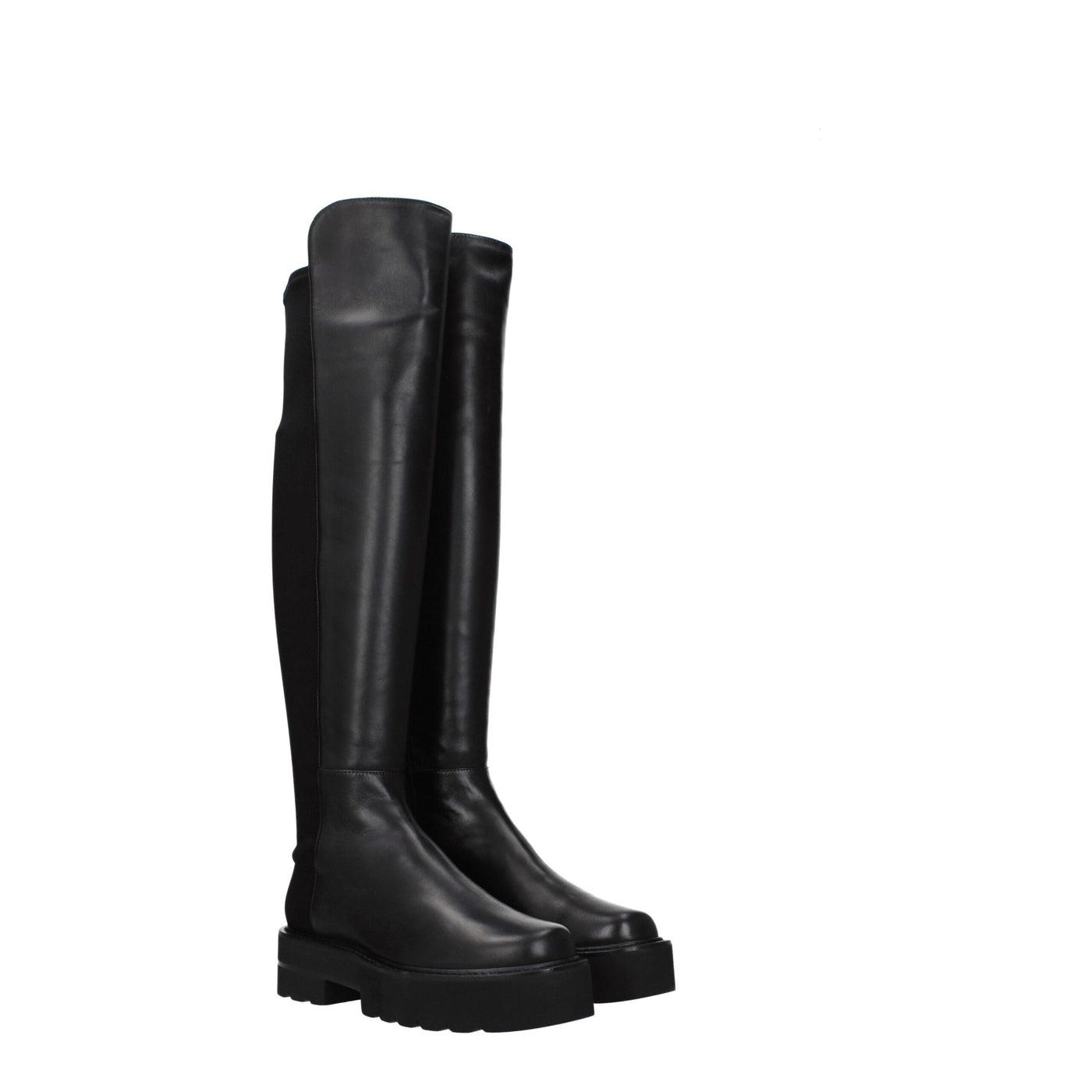 Stuart Weitzman Zwart Leren Overknee