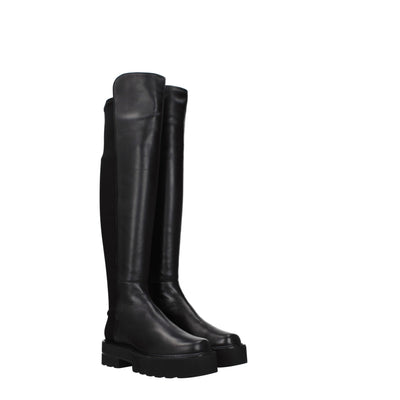 Stuart Weitzman Zwart Leren Overknee