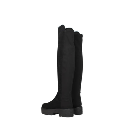 Stuart Weitzman Zwart Leren Overknee