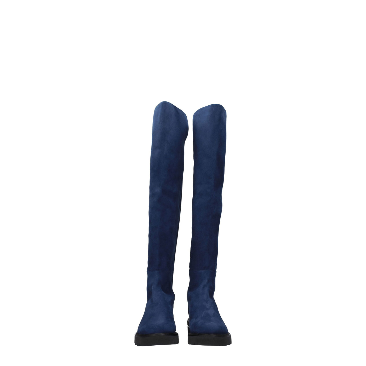 Stuart Weitzman Blauw Leren Overknee
