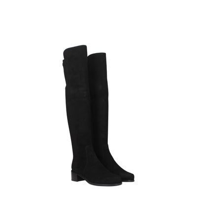 Stuart Weitzman Zwart Leren Overknee