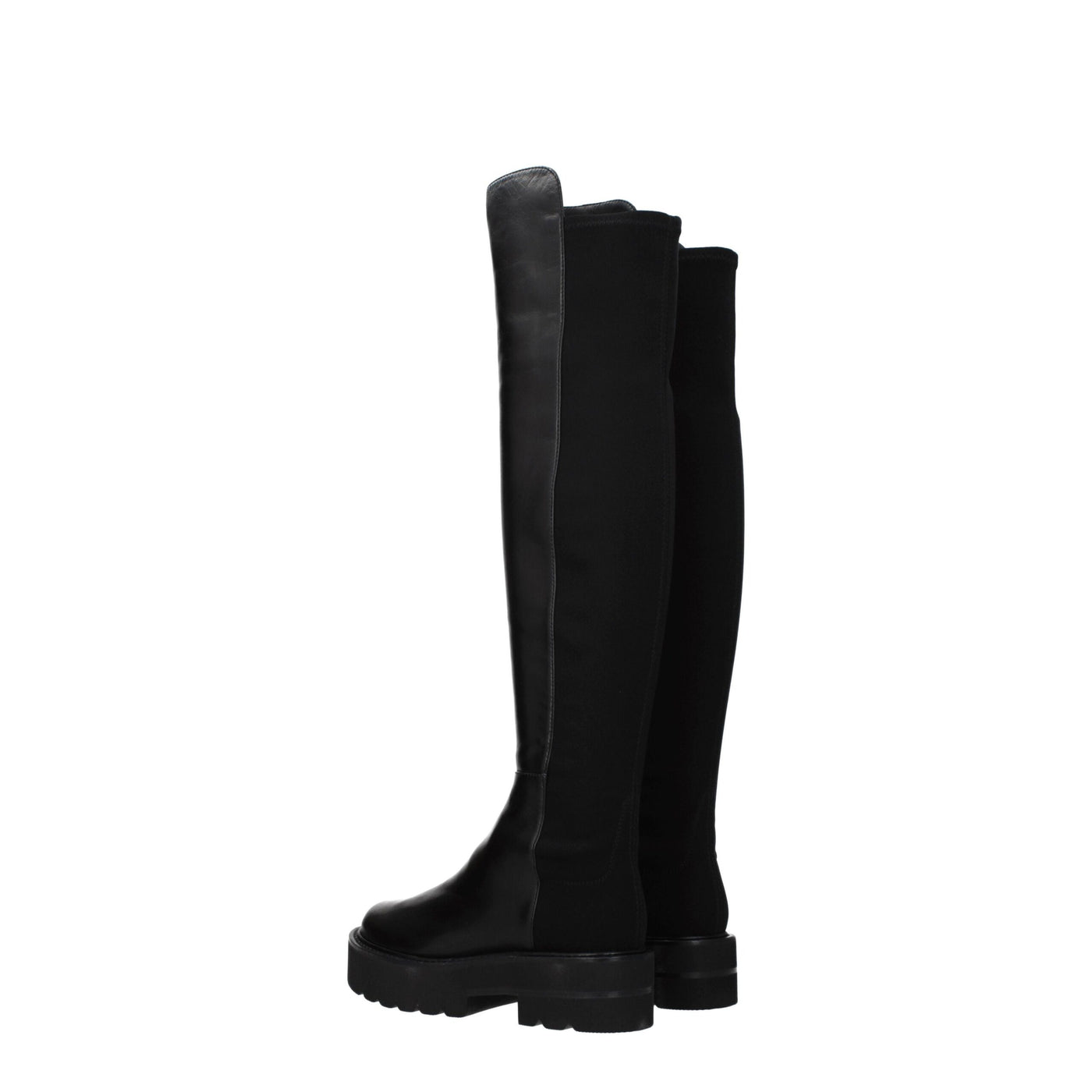 Stuart Weitzman Zwart Leren Overknee