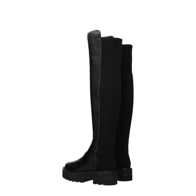 Stuart Weitzman Zwart Leren Overknee