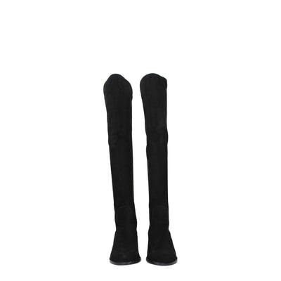 Stuart Weitzman Zwart Leren Overknee