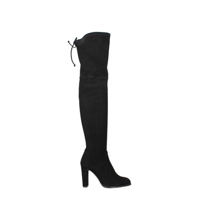 Stuart Weitzman Zwart Leren Overknee