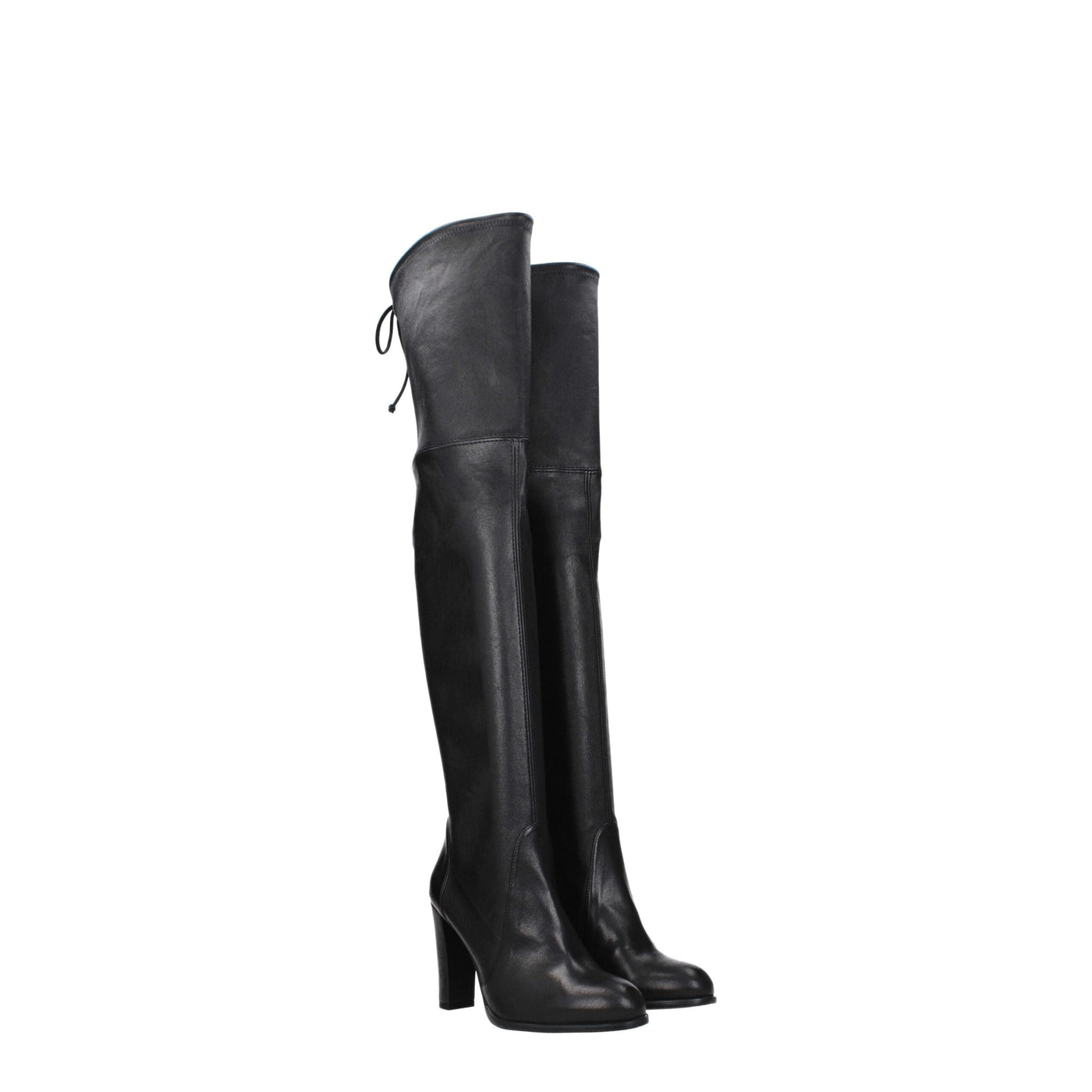 Stuart Weitzman Zwart Leren Overknee