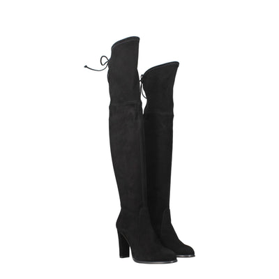 Stuart Weitzman Zwart Leren Overknee
