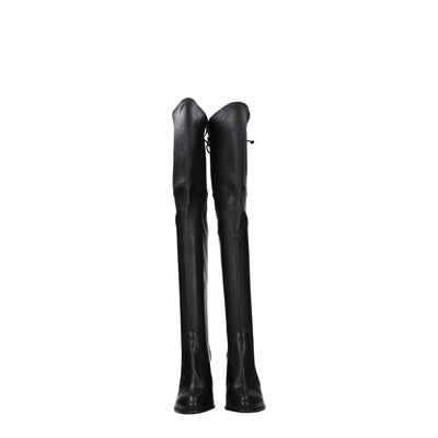 Stuart Weitzman Zwart Leren Overknee
