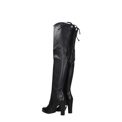Stuart Weitzman Zwart Leren Overknee