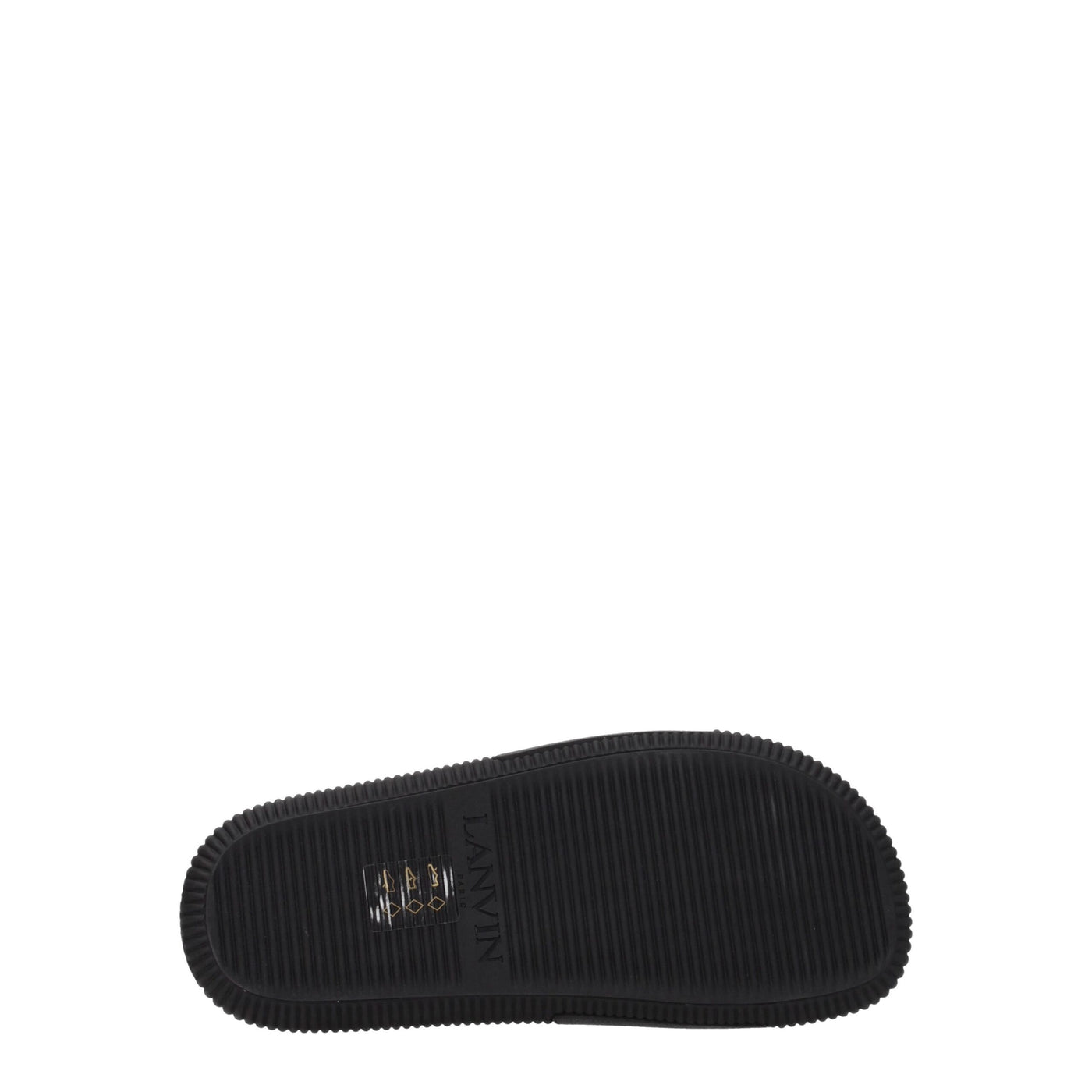Lanvin Zwarte Katoenen Pantoffels Sandalen