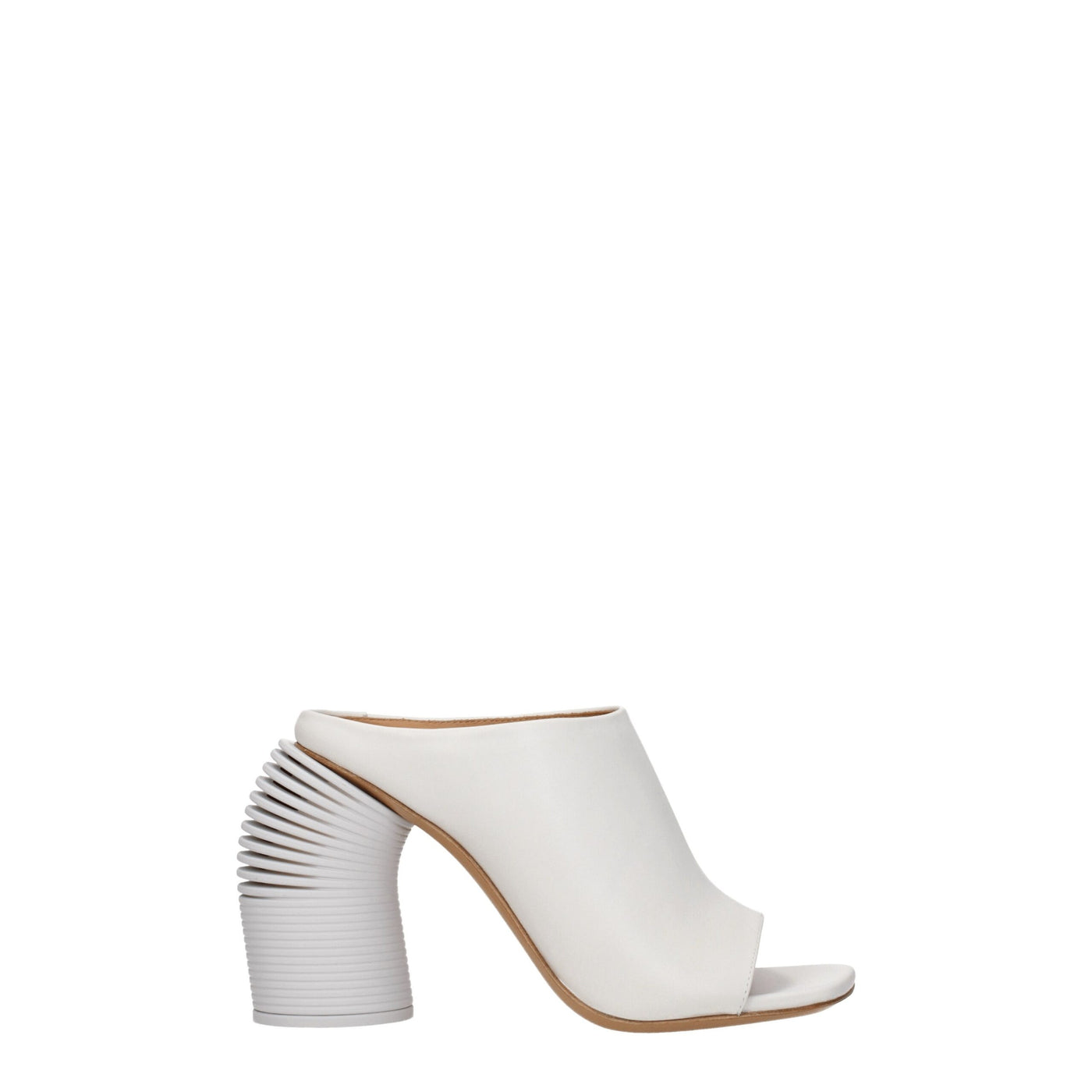 Off-White witte leren plateaus