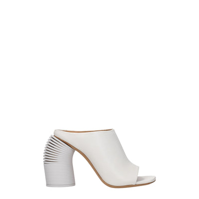 Off-White witte leren plateaus
