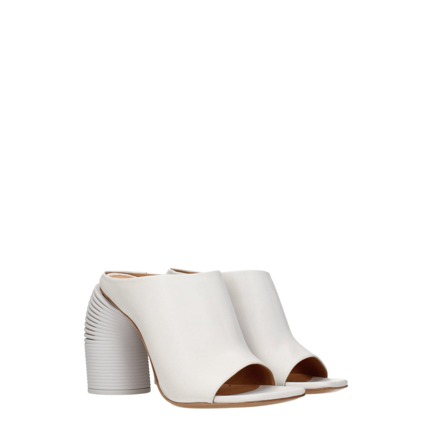 Off-White witte leren plateaus