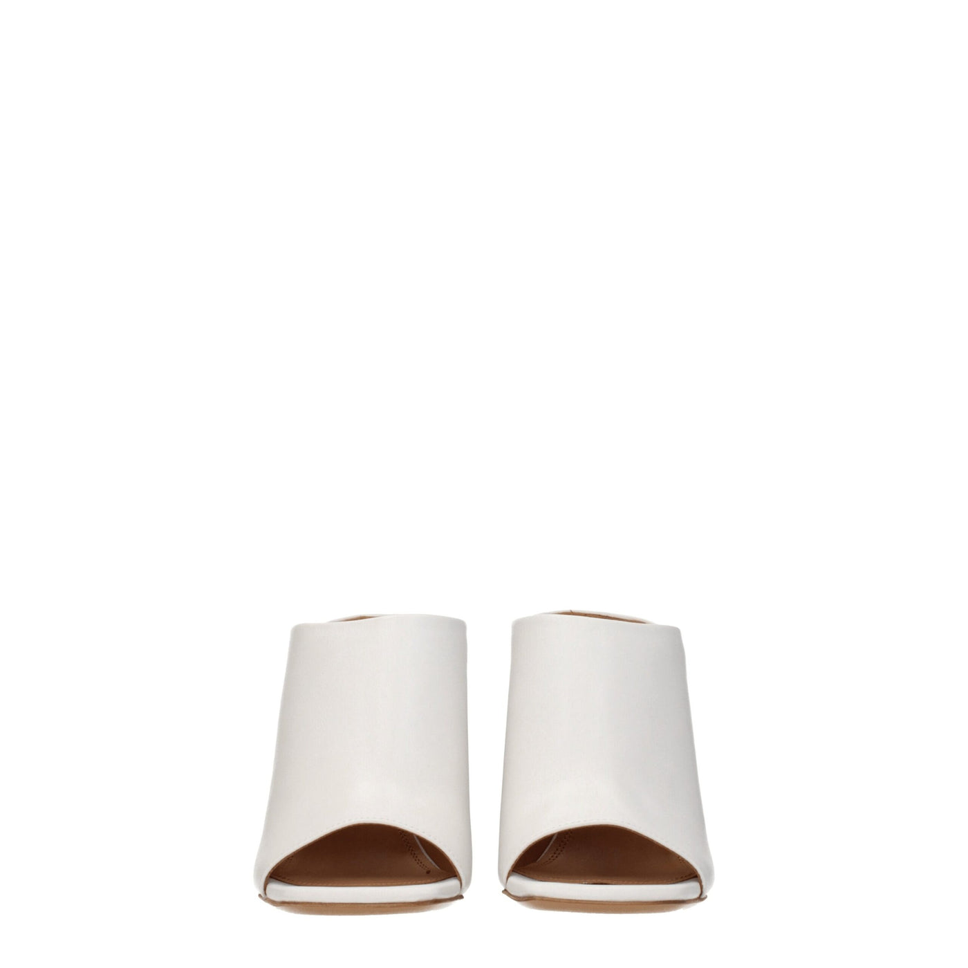 Off-White witte leren plateaus