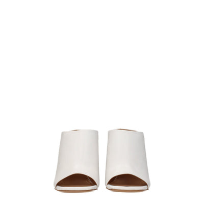 Off-White witte leren plateaus