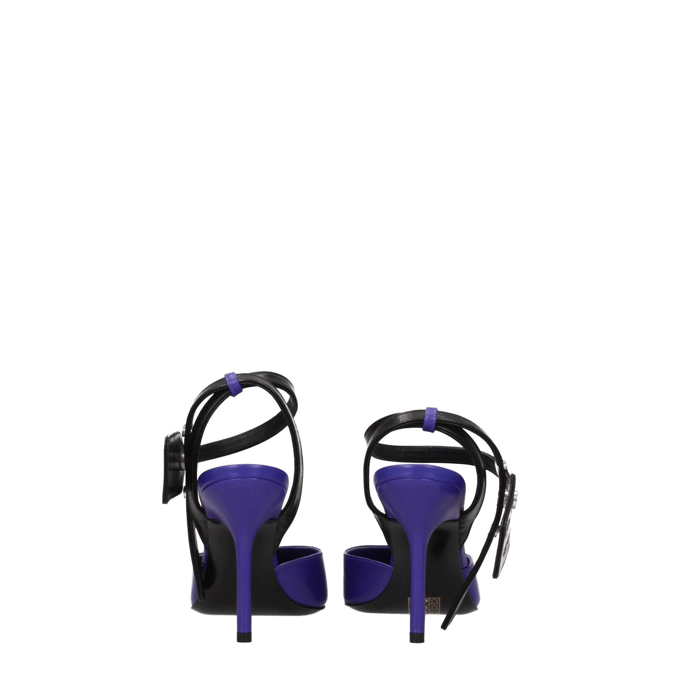 Off-White Paarse Leren Pumps met Hoge Hak
