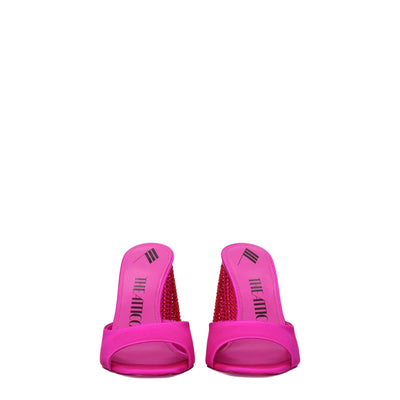 De Attico roze satijnen platforms