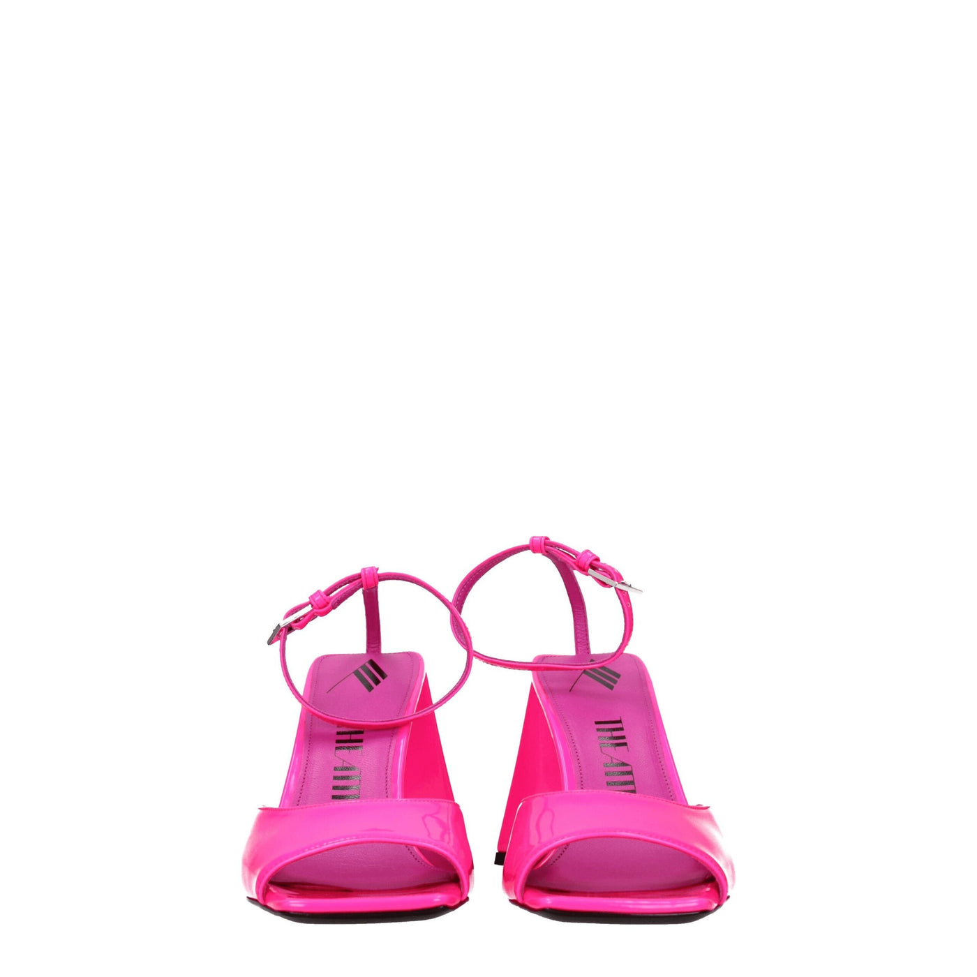 De Attico roze leren stiletto hakken sandalen
