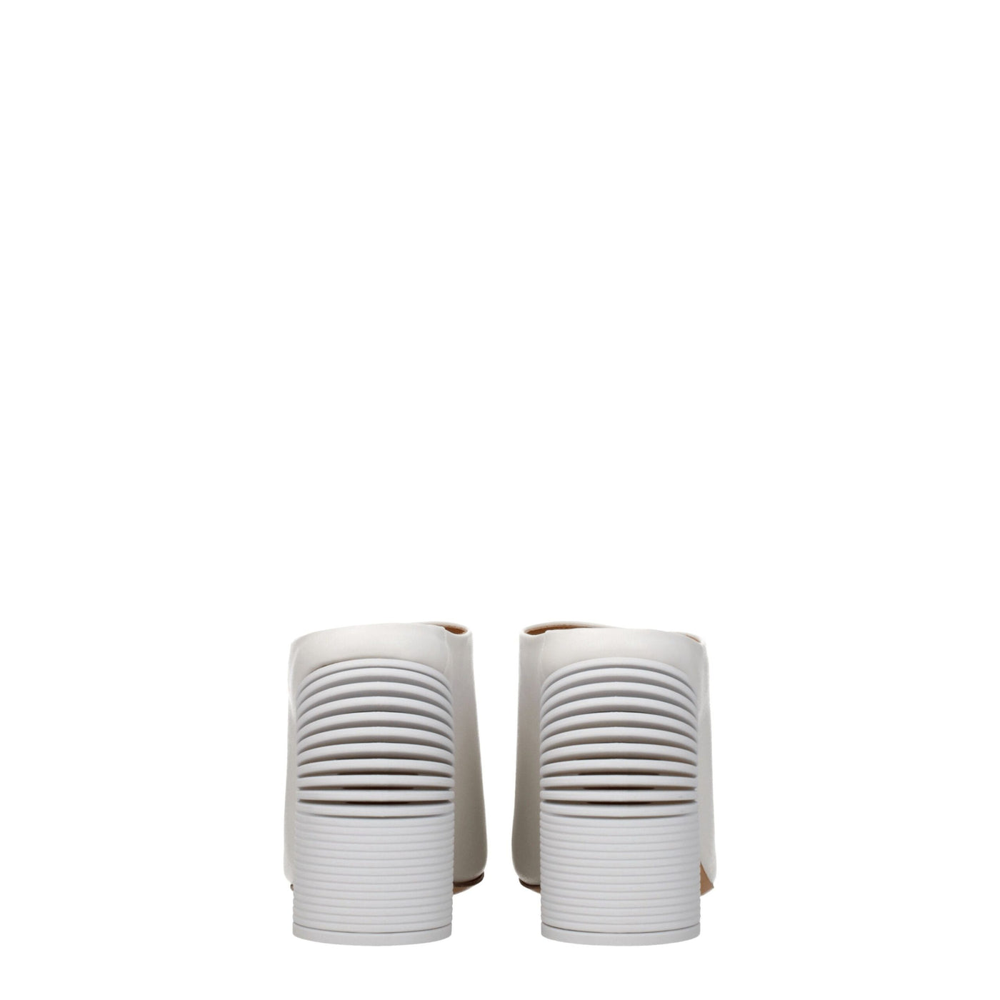 Off-White witte leren plateaus