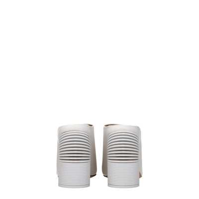 Off-White witte leren plateaus
