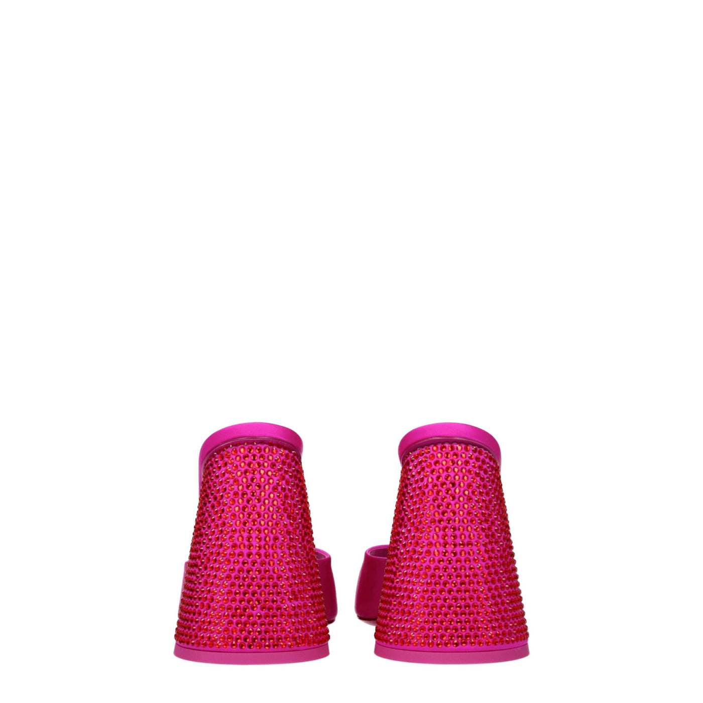 De Attico roze satijnen platforms