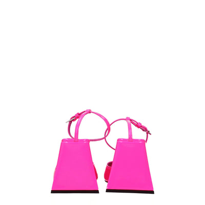 De Attico roze leren stiletto hakken sandalen