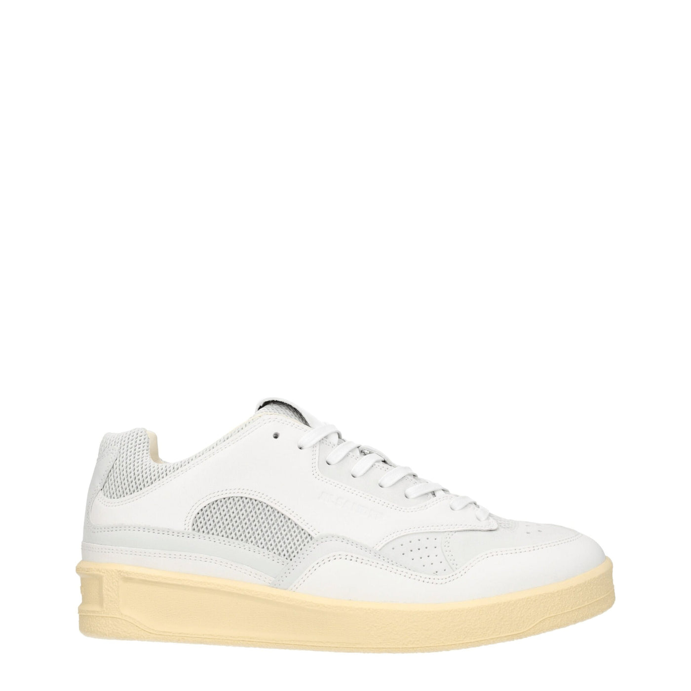 Baskets basses en cuir blanc Jil Sander