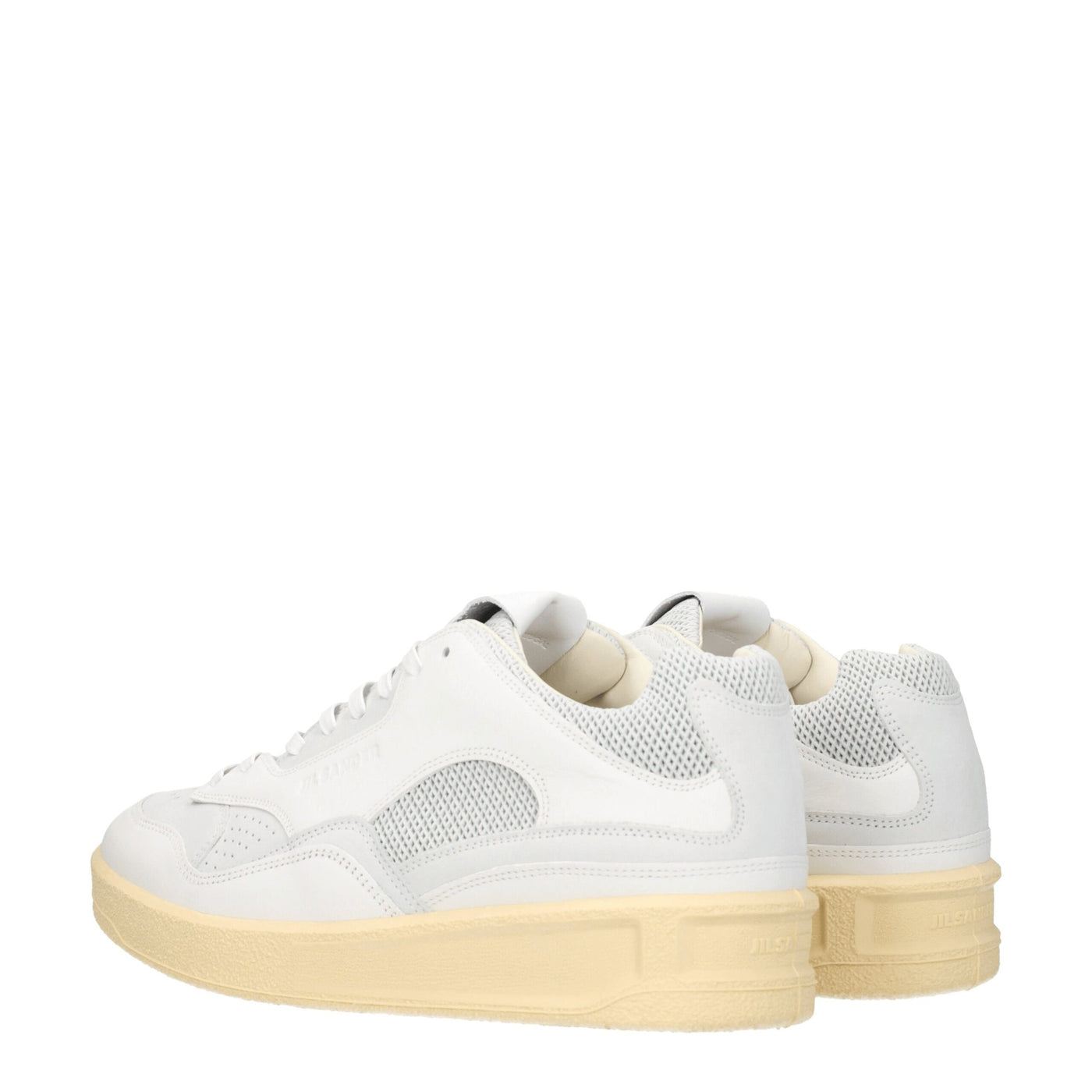 Baskets basses en cuir blanc Jil Sander