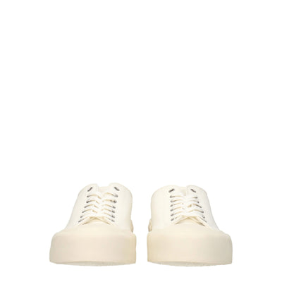 Baskets basses Jil Sander en tissu beige