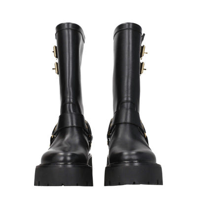 Celine Gold Leather Ankle Boots