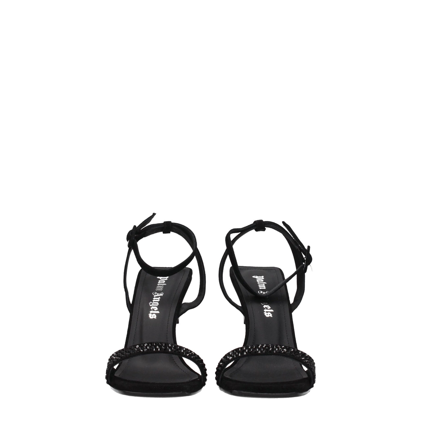 Palm Angels Black Leather Strap-Ons Sandals