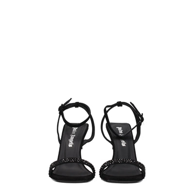 Palm Angels Black Leather Strap-Ons Sandals